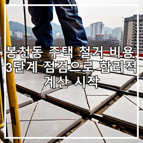 봉천동 주택 철거 비용, 3단계 점검으로 합리적 계산 시작