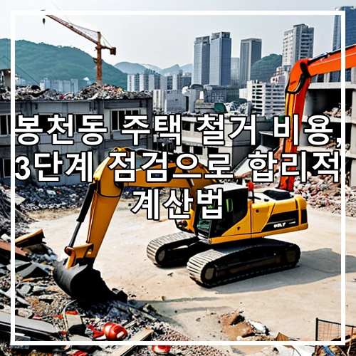 봉천동 주택 철거 비용, 3단계 점검으로 합리적 계산법