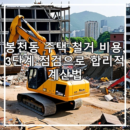 봉천동 주택 철거 비용, 3단계 점검으로 합리적 계산법