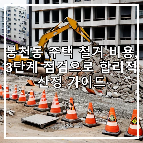 봉천동 주택 철거 비용, 3단계 점검으로 합리적 산정 가이드