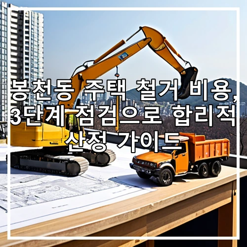 봉천동 주택 철거 비용, 3단계 점검으로 합리적 산정 가이드