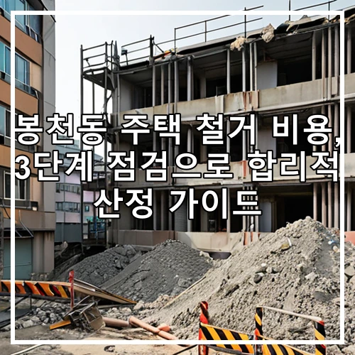 봉천동 주택 철거 비용, 3단계 점검으로 합리적 산정 가이드