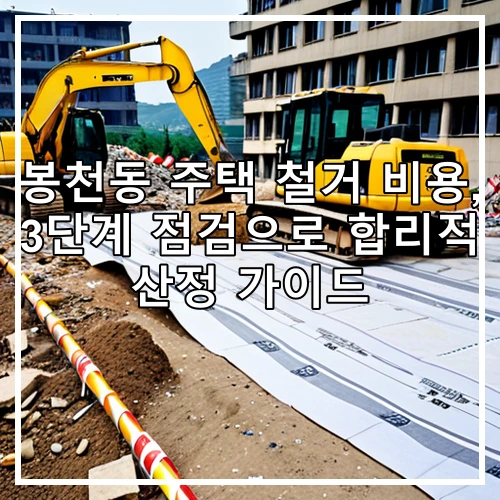 봉천동 주택 철거 비용, 3단계 점검으로 합리적 산정 가이드