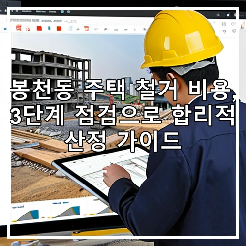 봉천동 주택 철거 비용, 3단계 점검으로 합리적 산정 가이드