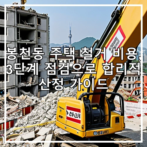 봉천동 주택 철거 비용, 3단계 점검으로 합리적 산정 가이드