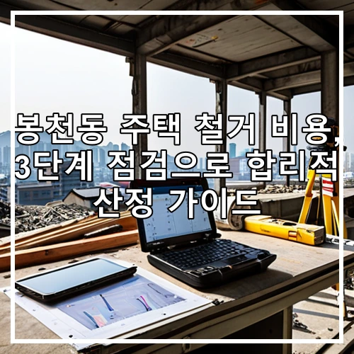 봉천동 주택 철거 비용, 3단계 점검으로 합리적 산정 가이드