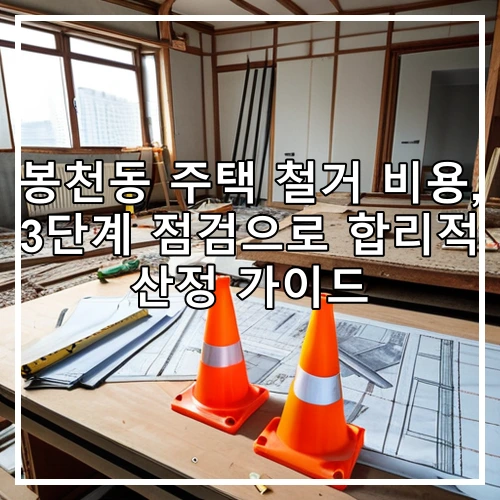 봉천동 주택 철거 비용, 3단계 점검으로 합리적 산정 가이드