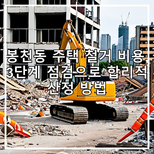 봉천동 주택 철거 비용, 3단계 점검으로 합리적 산정 방법