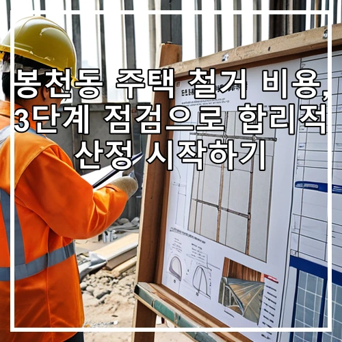 봉천동 주택 철거 비용, 3단계 점검으로 합리적 산정 시작하기