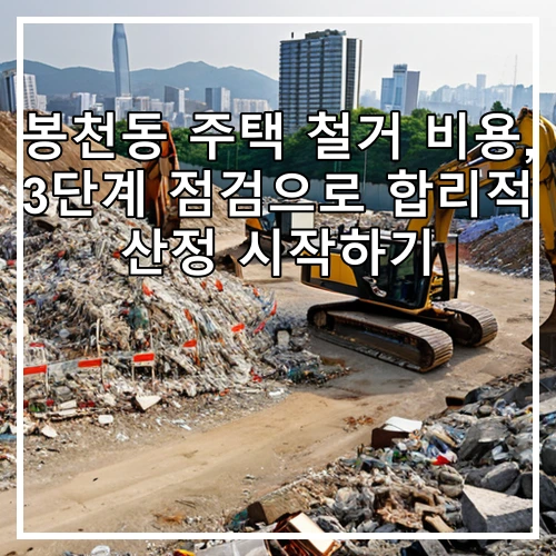 봉천동 주택 철거 비용, 3단계 점검으로 합리적 산정 시작하기