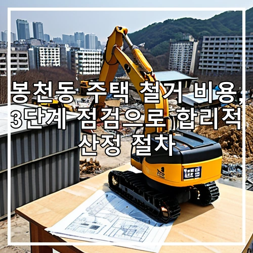 봉천동 주택 철거 비용, 3단계 점검으로 합리적 산정 절차