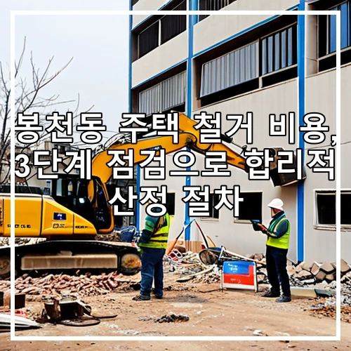 봉천동 주택 철거 비용, 3단계 점검으로 합리적 산정 절차