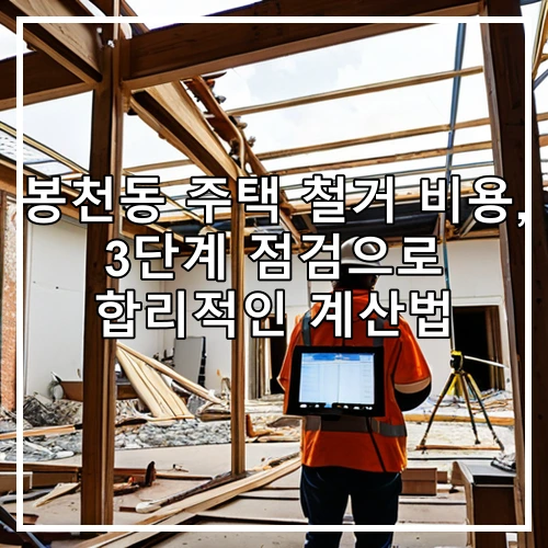 봉천동 주택 철거 비용, 3단계 점검으로 합리적인 계산법