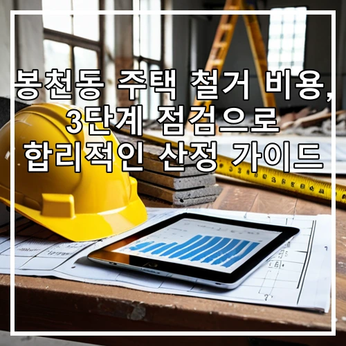 봉천동 주택 철거 비용, 3단계 점검으로 합리적인 산정 가이드