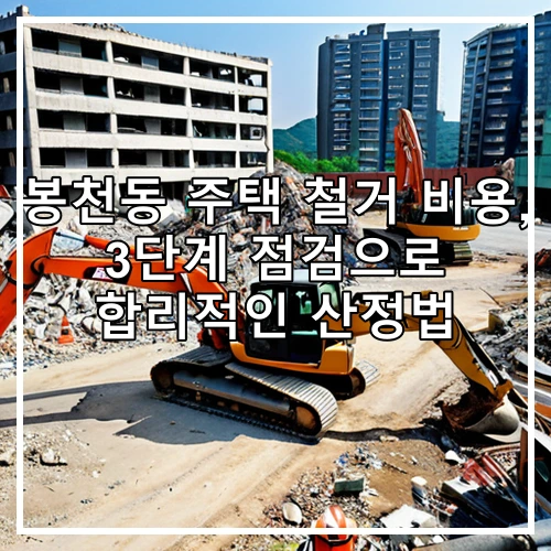 봉천동 주택 철거 비용, 3단계 점검으로 합리적인 산정법