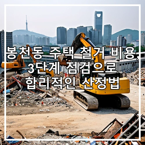 봉천동 주택 철거 비용, 3단계 점검으로 합리적인 산정법