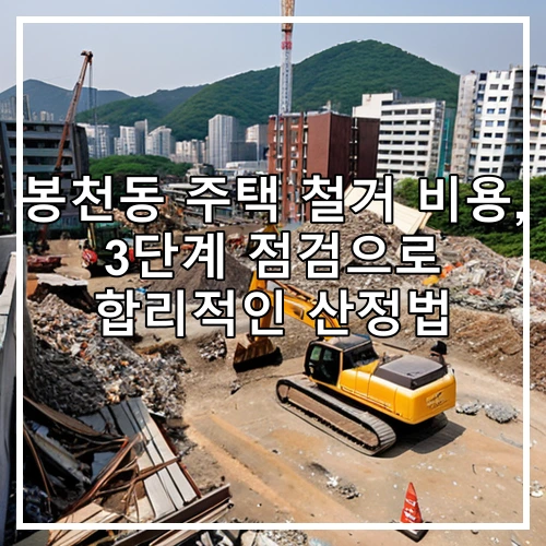 봉천동 주택 철거 비용, 3단계 점검으로 합리적인 산정법