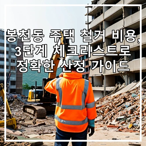 봉천동 주택 철거 비용, 3단계 체크리스트로 정확한 산정 가이드