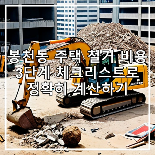 봉천동 주택 철거 비용 3단계 체크리스트로 정확히 계산하기