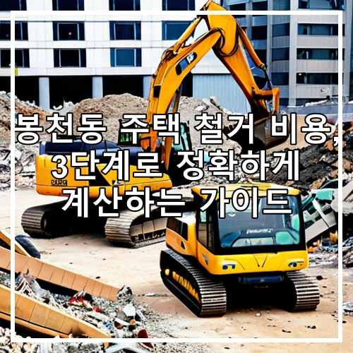 봉천동 주택 철거 비용, 3단계로 정확하게 계산하는 가이드