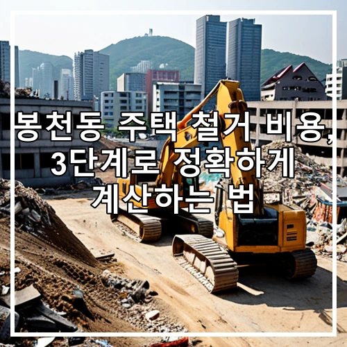 봉천동 주택 철거 비용, 3단계로 정확하게 계산하는 법