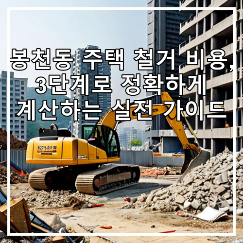 봉천동 주택 철거 비용, 3단계로 정확하게 계산하는 실전 가이드
