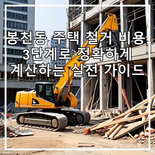 봉천동 주택 철거 비용, 3단계로 정확하게 계산하는 실전 가이드