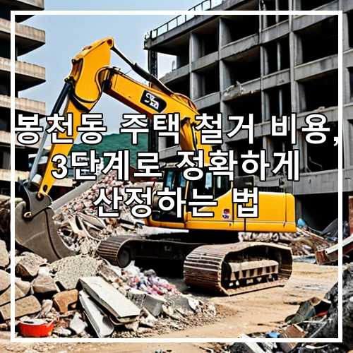 봉천동 주택 철거 비용, 3단계로 정확하게 산정하는 법