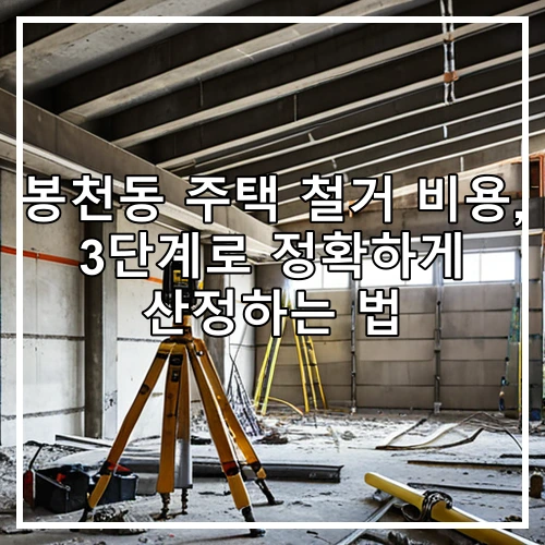 봉천동 주택 철거 비용, 3단계로 정확하게 산정하는 법