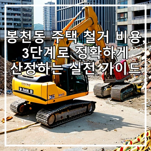 봉천동 주택 철거 비용, 3단계로 정확하게 산정하는 실전 가이드