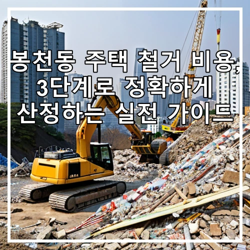 봉천동 주택 철거 비용, 3단계로 정확하게 산정하는 실전 가이드