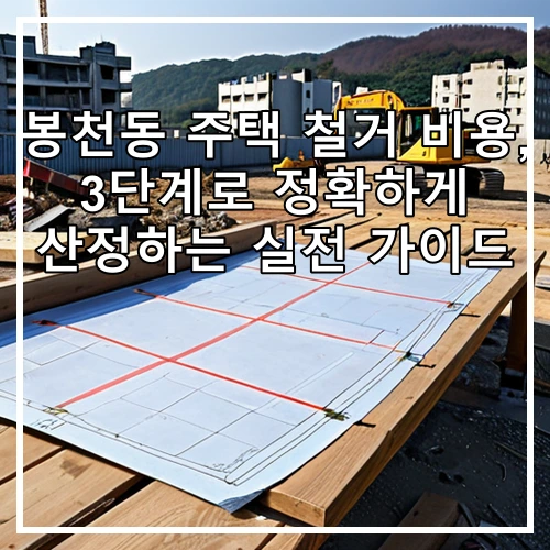 봉천동 주택 철거 비용, 3단계로 정확하게 산정하는 실전 가이드