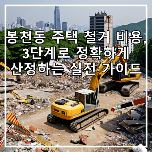 봉천동 주택 철거 비용, 3단계로 정확하게 산정하는 실전 가이드