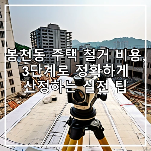 봉천동 주택 철거 비용, 3단계로 정확하게 산정하는 실전 팁