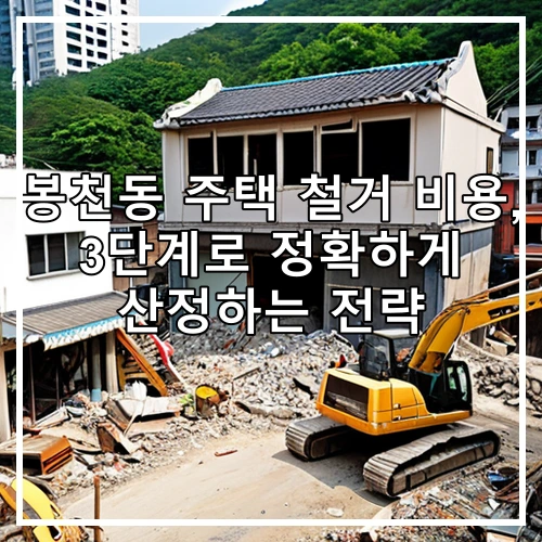봉천동 주택 철거 비용, 3단계로 정확하게 산정하는 전략