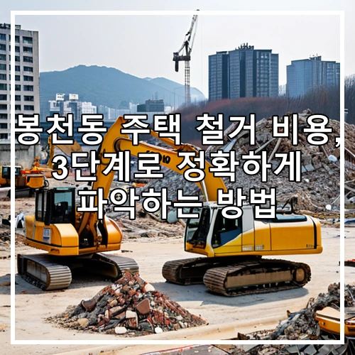 봉천동 주택 철거 비용, 3단계로 정확하게 파악하는 방법