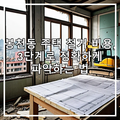 봉천동 주택 철거 비용, 3단계로 정확하게 파악하는 법