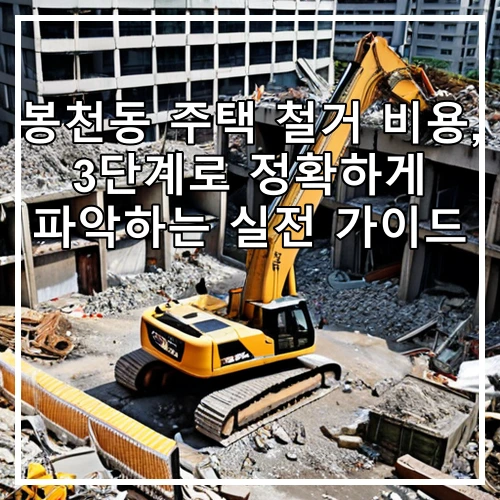봉천동 주택 철거 비용, 3단계로 정확하게 파악하는 실전 가이드