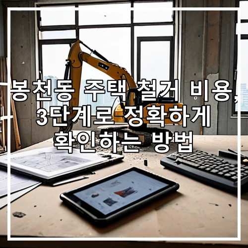 봉천동 주택 철거 비용, 3단계로 정확하게 확인하는 방법