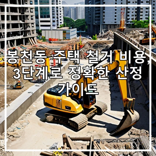 봉천동 주택 철거 비용, 3단계로 정확한 산정 가이드