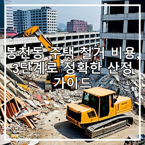 봉천동 주택 철거 비용, 3단계로 정확한 산정 가이드