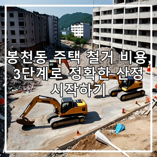 봉천동 주택 철거 비용, 3단계로 정확한 산정 시작하기