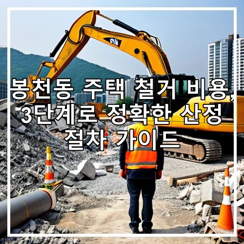 봉천동 주택 철거 비용, 3단계로 정확한 산정 절차 가이드