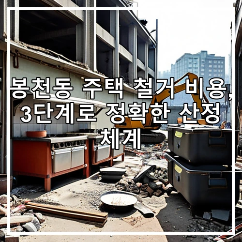 봉천동 주택 철거 비용, 3단계로 정확한 산정 체계
