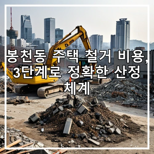 봉천동 주택 철거 비용, 3단계로 정확한 산정 체계