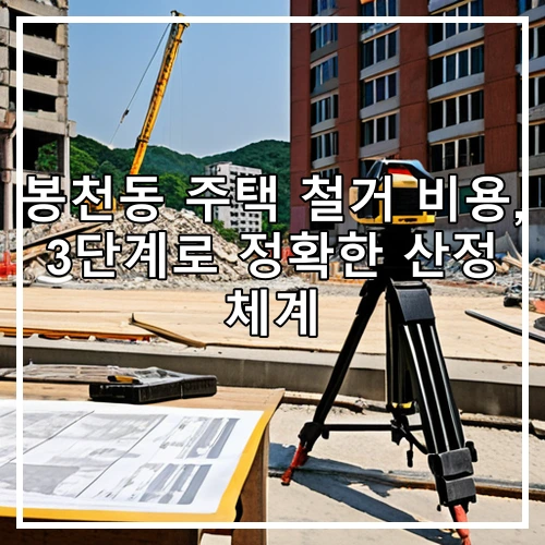 봉천동 주택 철거 비용, 3단계로 정확한 산정 체계