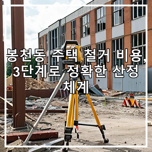 봉천동 주택 철거 비용, 3단계로 정확한 산정 체계