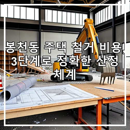 봉천동 주택 철거 비용, 3단계로 정확한 산정 체계