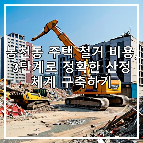봉천동 주택 철거 비용, 3단계로 정확한 산정 체계 구축하기