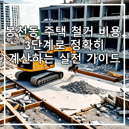 봉천동 주택 철거 비용, 3단계로 정확히 계산하는 실전 가이드